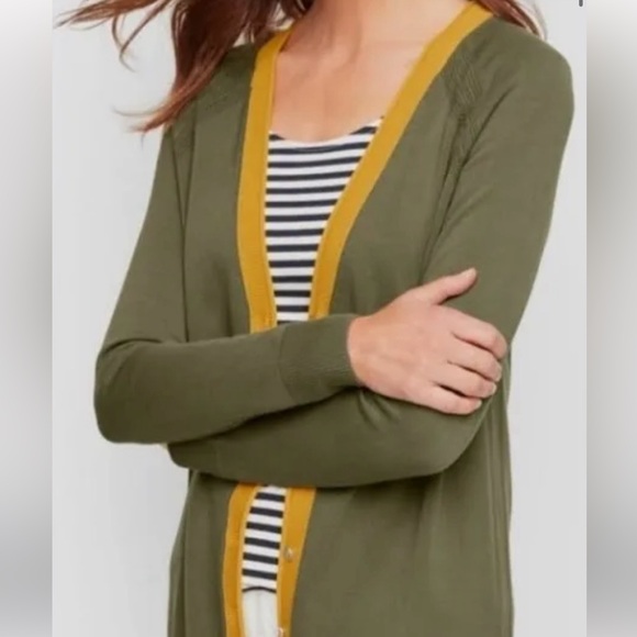 Talbots color block cardigan. Worn 1 time! - Picture 1 of 7